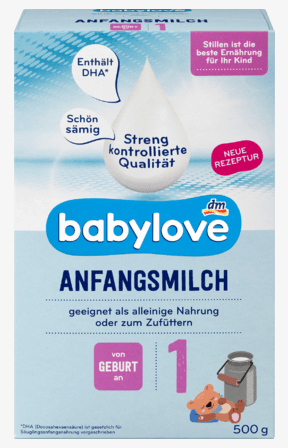 BABYLOVE 1 Anfangsmilch počáteční kojenecké mléko od narození, 500 g