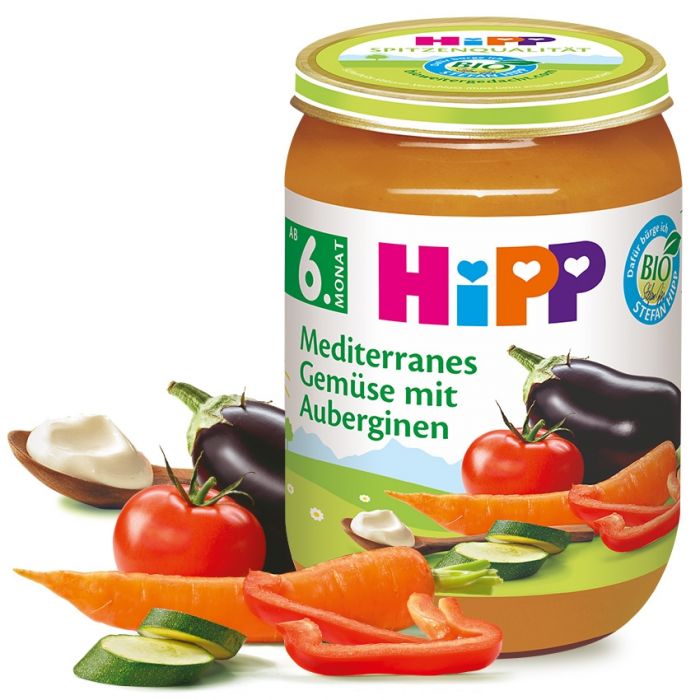 HIPP 4175 Bio Zelenina a lilek po 6. měs, 190 g