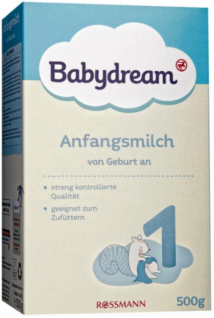 BABYDREAM 1 Anfangsmilch počáteční kojenecké mléko od narození, 500 g