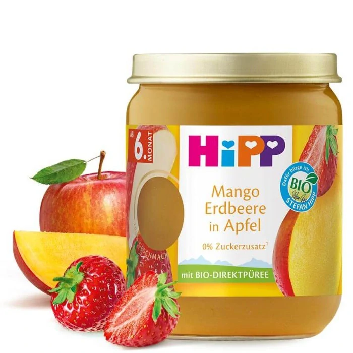 HIPP Bio Mango, jahody a jablko po 6. měs, 160 g