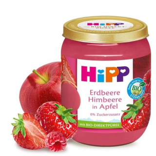 HIPP 4410 Bio Jahody, maliny a jablko od 5. měs, 160 g