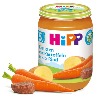 HIPP 6240 Bio Mrkev a brambory a Bio-hovězí od 5. měs, 190 g