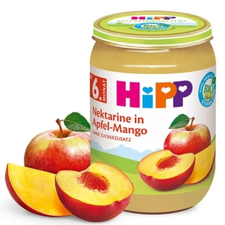 HIPP 4414 Bio Nektarinka, jablko a mango po 6. měs,  160 g 