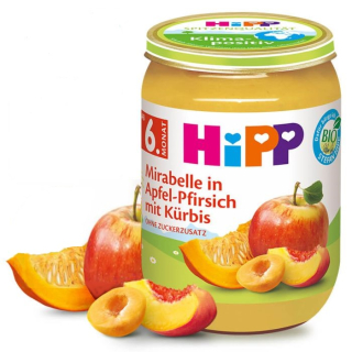 HIPP 4420 Bio Mirabelky, jablko a broskev po 6. měs, 160 g