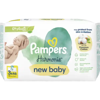 PAMPERS vlhčené ubrousky Aqua Harmonie New Baby 3x48 144 ks 