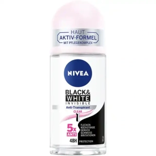NIVEA deo roll on Black & White Invisible, 50 ml