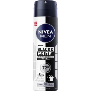 NIVEA MEN deo sprej Black & White Invisible Original, 150 ml