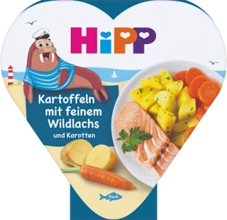 HIPP Bio Mrkev s bramborem a jemný losos po 1. roce, 250 g