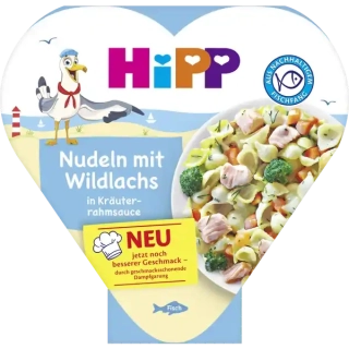 HIPP 8660 Bio Nudle s lososem v bylinkové omáčce 250 g