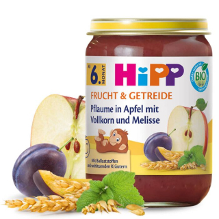 HIPP Bio Celozrnná švestka s jablkem po 6. měs, 190 g 