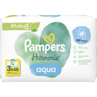 PAMPERS vlhčené ubrousky Aqua Harmonie 3x48 144 ks 