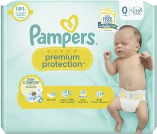 PAMPERS Premium Protection velikost 0 do 3 kg, 22ks