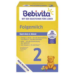BEBIVITA 2 pokračovací kojenecké mléko od 7. měsíce, 500 g 