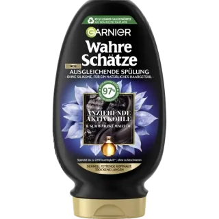 WAHRE SCHÄTZE kondicionér Aktivkohle & Schwarzkümmelöl, 200 ml